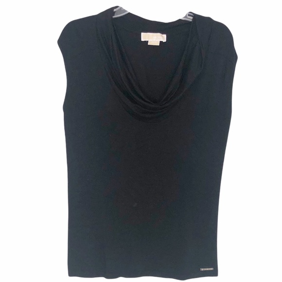 Michael Kors Tops - Michael Kors Black Sleeveless Cowl Neck Blouse M